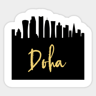 DOHA QATAR DESIGNER SILHOUETTE SKYLINE ART Sticker